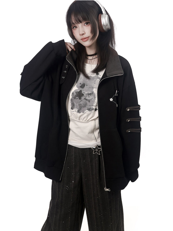 Gothic Constellation Zip-Up Jacket