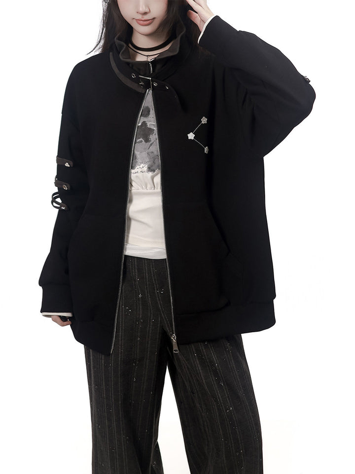 Gothic Constellation Zip-Up Jacket