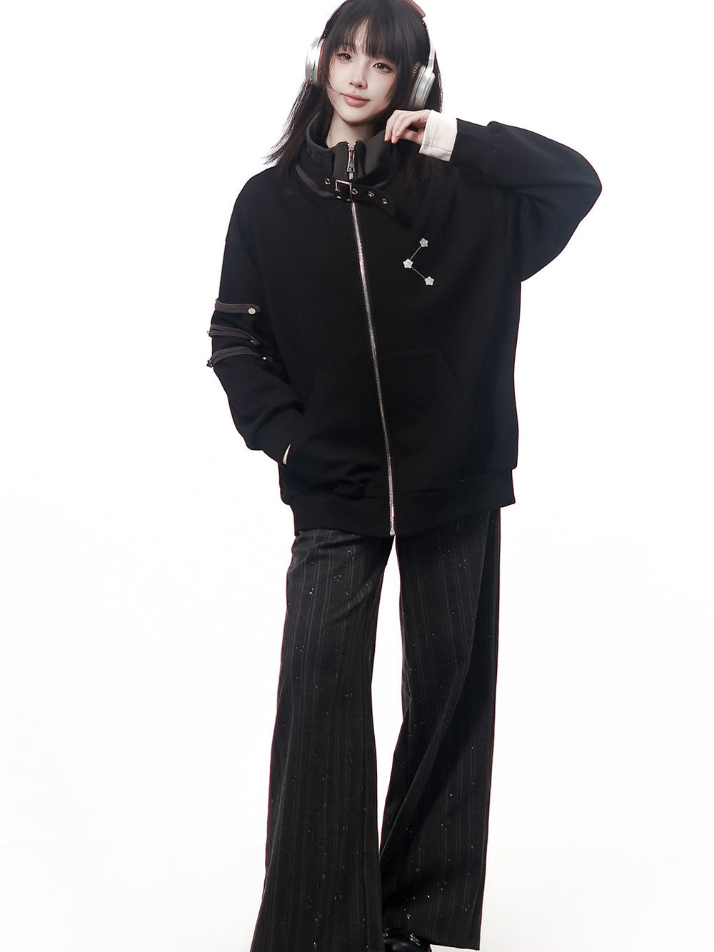 Gothic Constellation Zip-Up Jacket