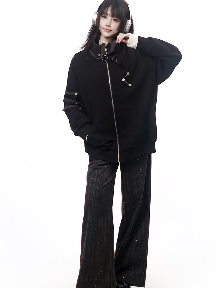 Gothic Constellation Zip-Up Jacket