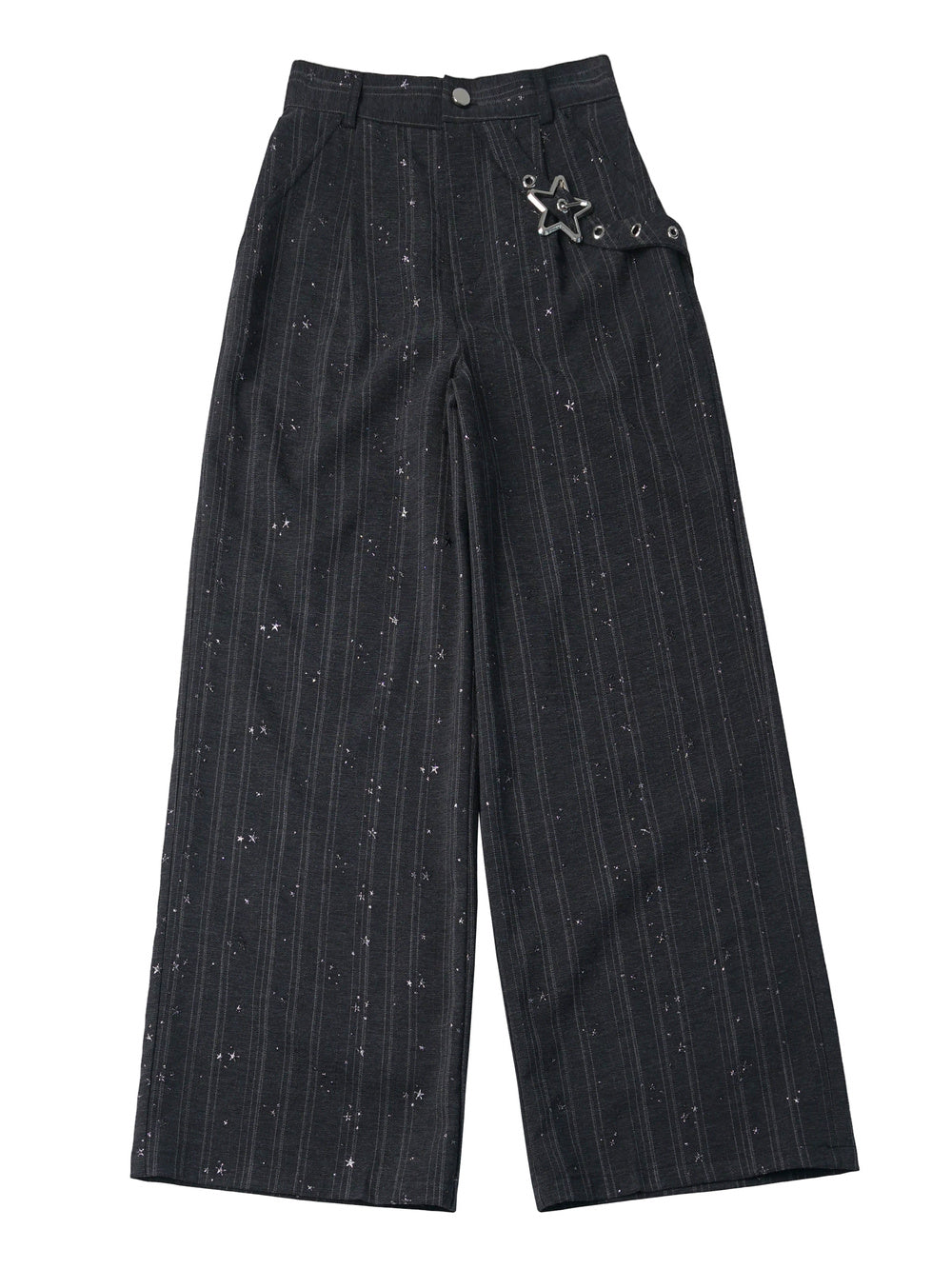 Star Buckle Celestial Wide Leg Pants