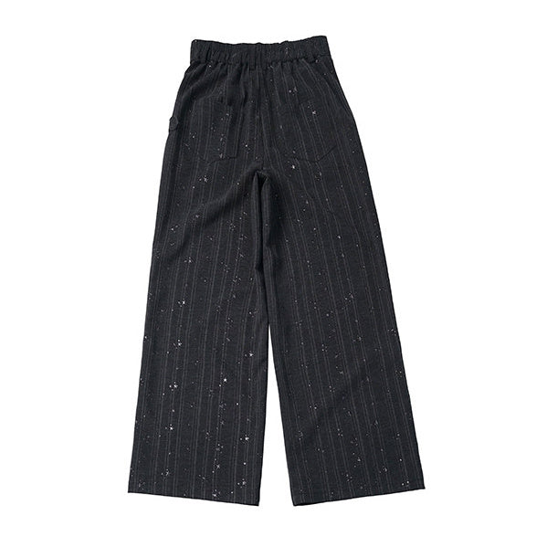 Star Buckle Celestial Wide Leg Pants