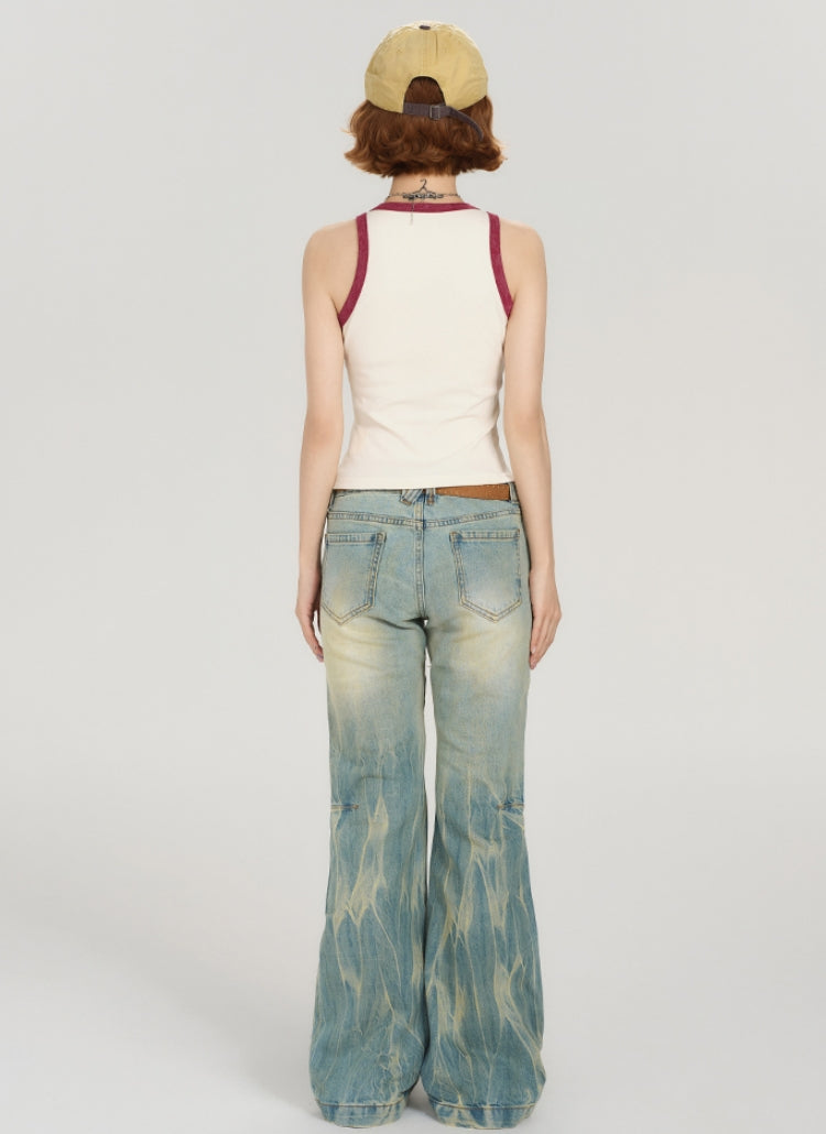 American Hot Girl Bow Strap Tank Top