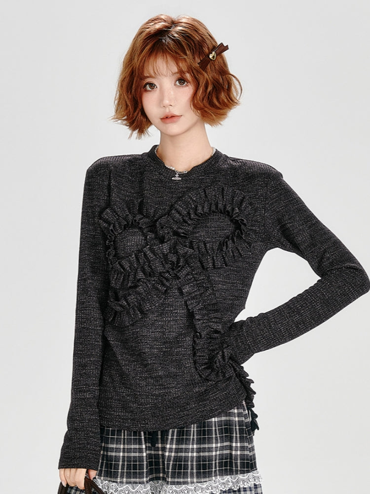 American Style Black 3D Bow Top