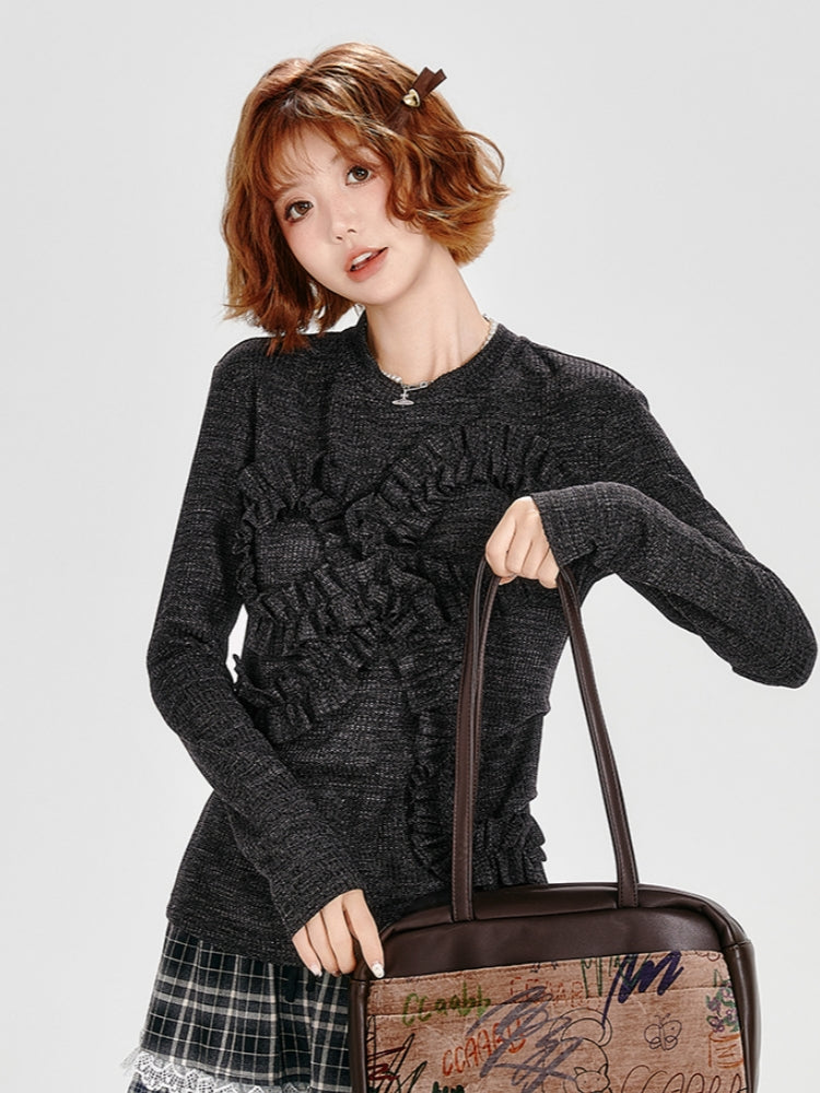 American Style Black 3D Bow Top