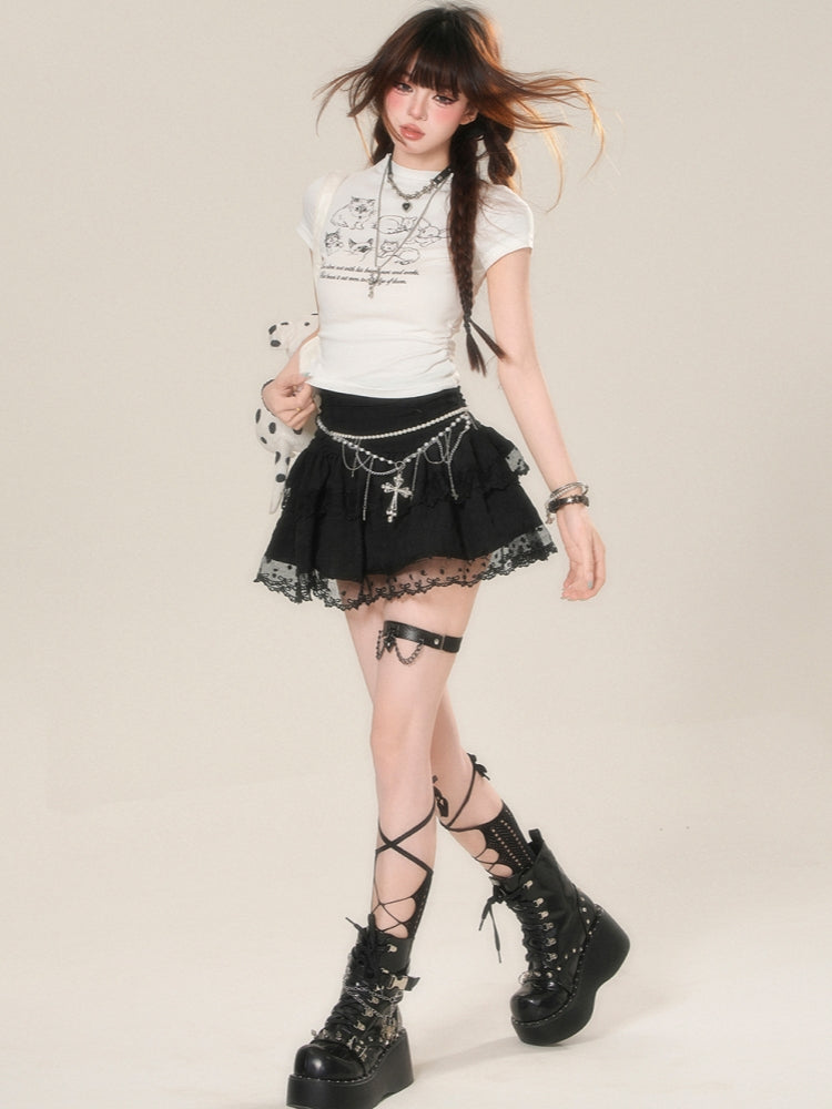 Spicy Girl Summer Crop White Top