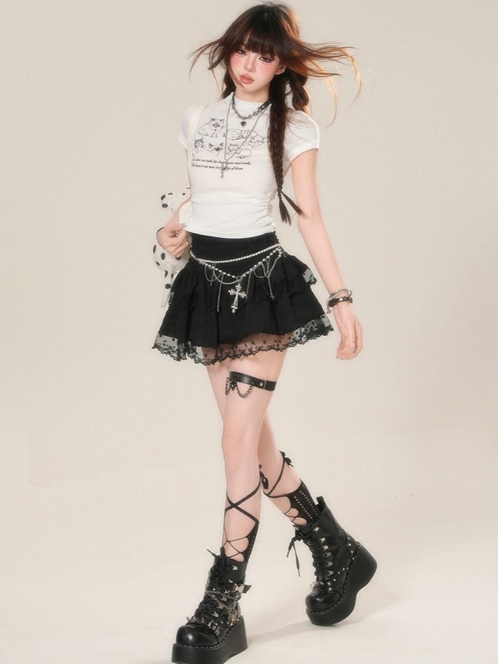 Spicy Girl Summer Crop White Top