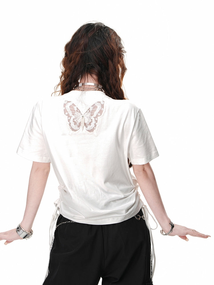Punk Style Fitted Short-Sleeve T-Shirt