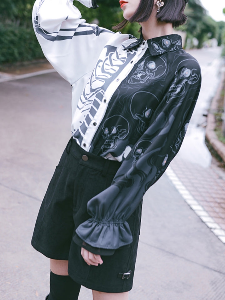 Vintage Punk Asymmetrical Shirt