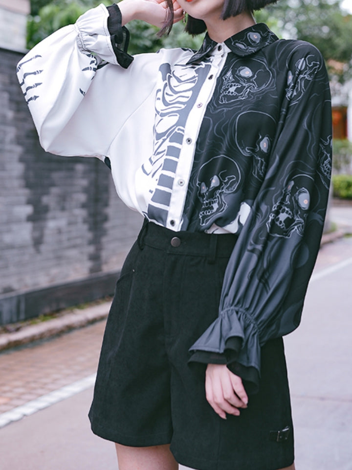 Vintage Punk Asymmetrical Shirt