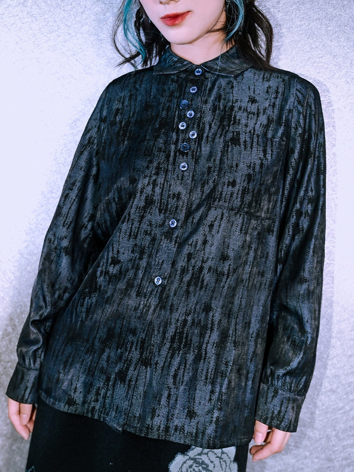 Vintage Multi-Button Lapel Long-Sleeve Shirt for Spring