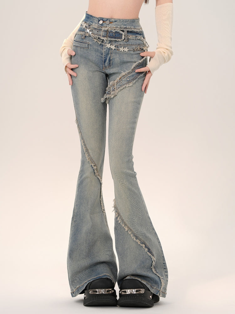 American-Style Slim Fit Y2K Flared Jean