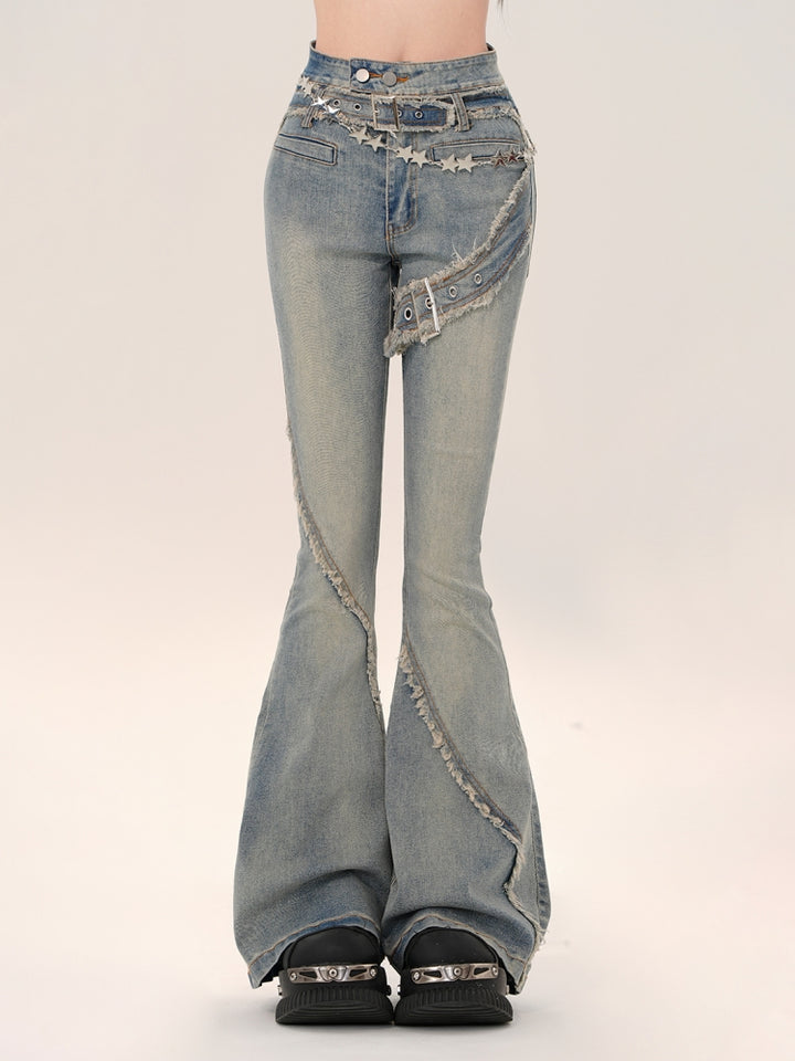 American-Style Slim Fit Y2K Flared Jean