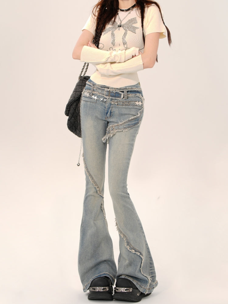 American-Style Slim Fit Y2K Flared Jean