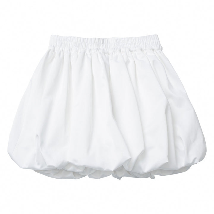 Gray Summer Short-sleeve Hoodie / T-Shirt / White Puff Skirt