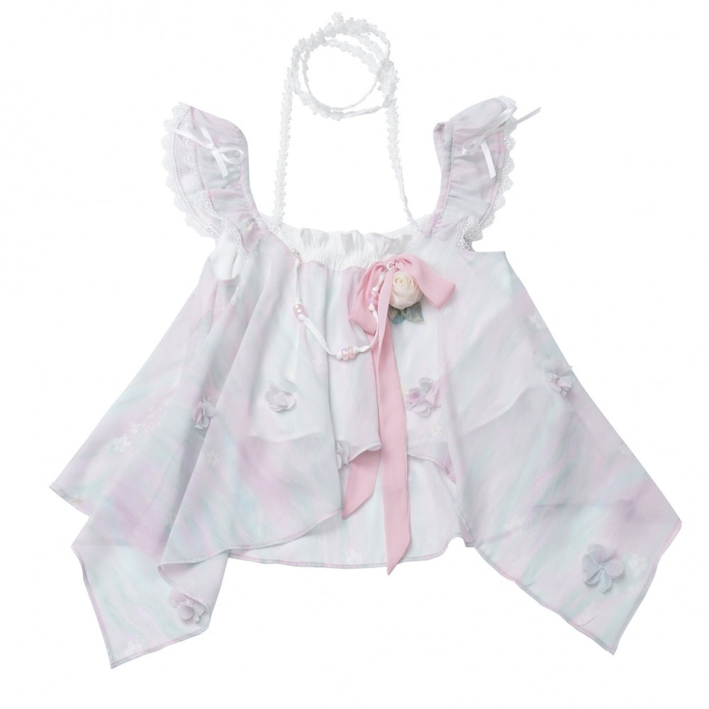 Vacation beach 3D floral top / long skirt / shorts