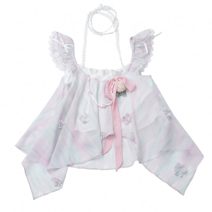 Vacation beach 3D floral top / long skirt / shorts