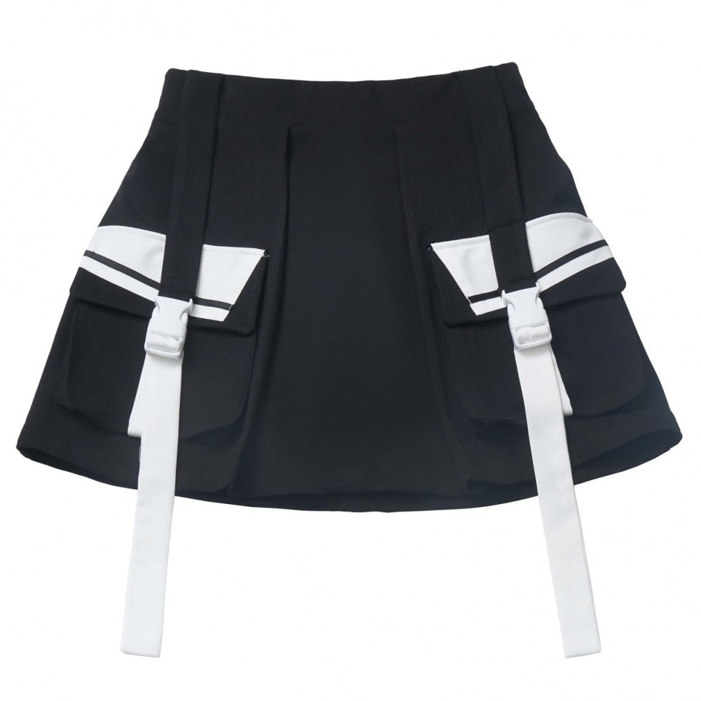 Techwear Wasteland Black & White Top / Camisole / Skirt / Leg Warmers