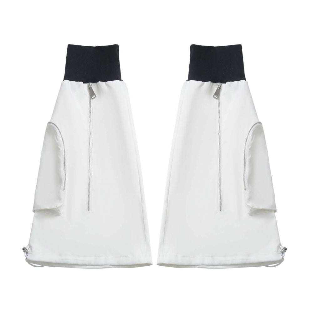 Techwear Wasteland Black & White Top / Camisole / Skirt / Leg Warmers