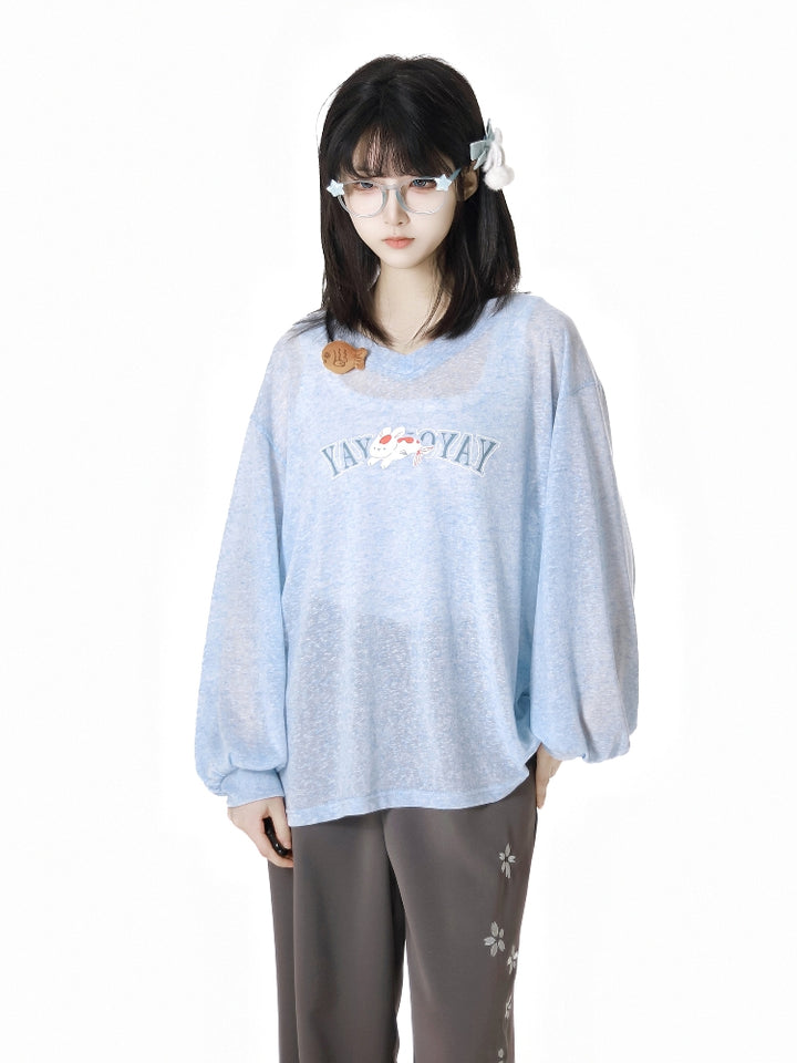 Light Blue Sun Protection Shirt / Gray Pants