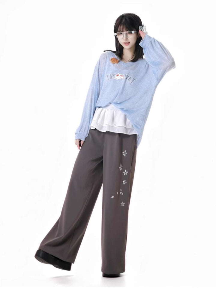 Light Blue Sun Protection Shirt / Gray Pants