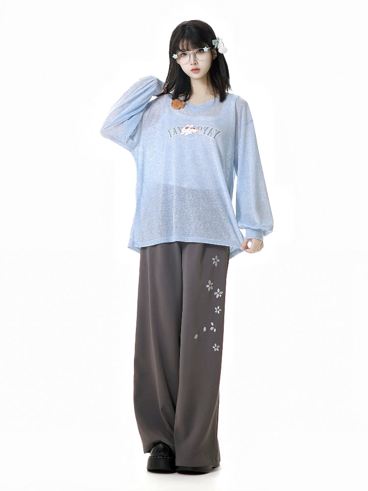 Light Blue Sun Protection Shirt / Gray Pants