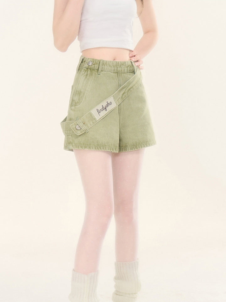 Summer Casual Style High-Waisted Denim Shorts