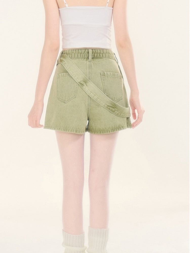 Summer Casual Style High-Waisted Denim Shorts