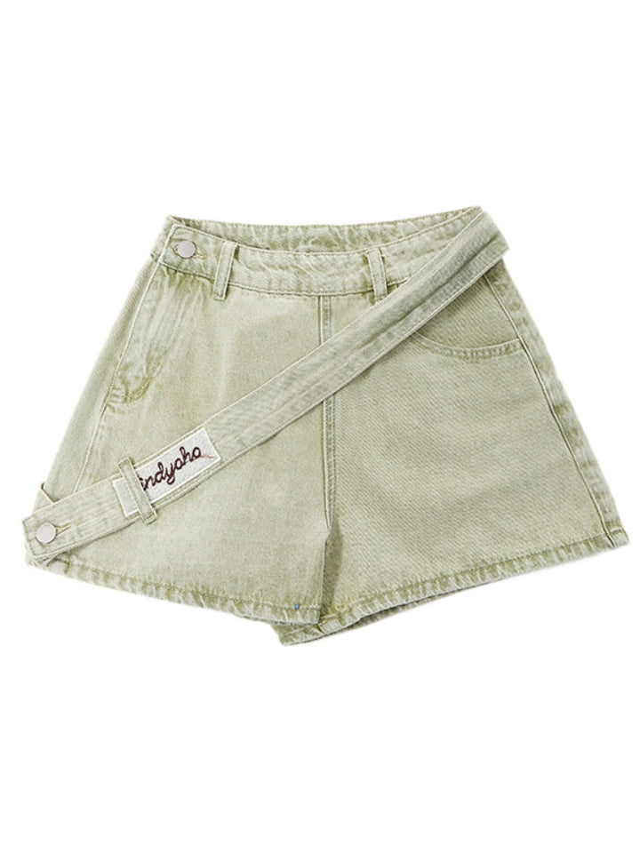 Summer Casual Style High-Waisted Denim Shorts