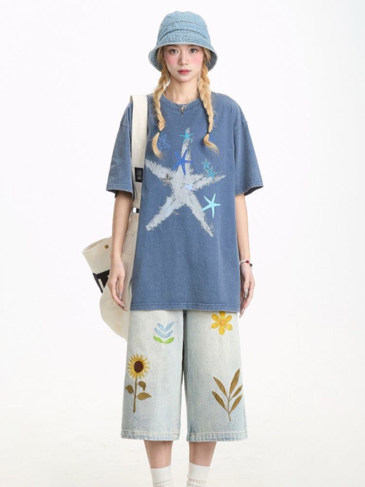 American Vintage Star Graffiti T-shirt