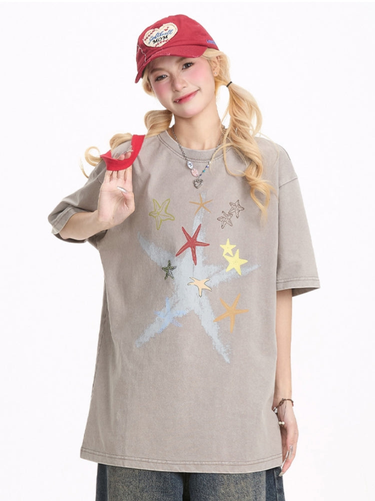 American Vintage Star Graffiti T-shirt