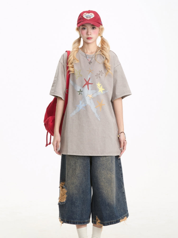 American Vintage Star Graffiti T-shirt
