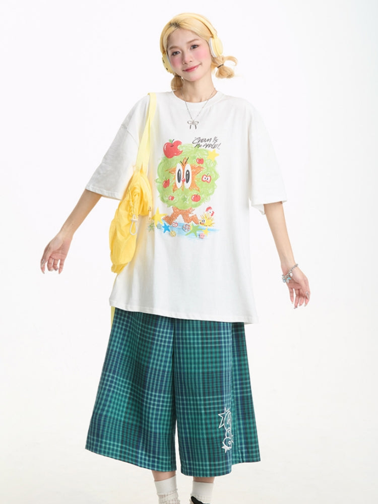 Apple Tree Graffiti Loose-Fit T-shirt