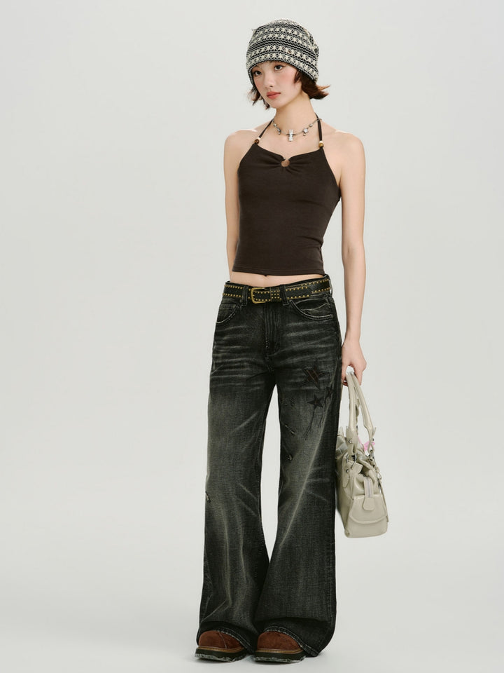 Vintage American Halter Neck Tank Top