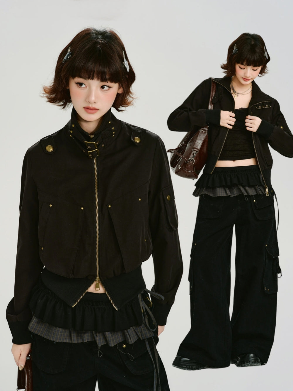 Buckle Collar Utility Jacket