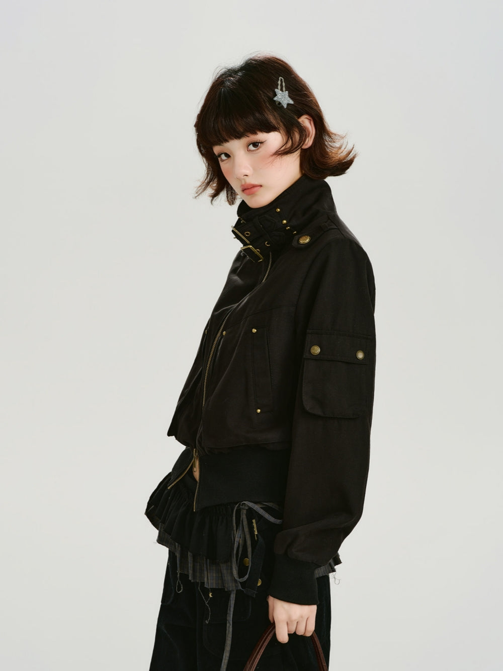 Buckle Collar Utility Jacket