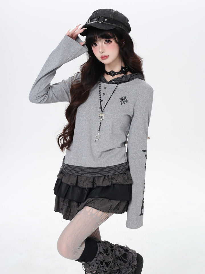 Urban Ash Cyber-Goth Layered Tops