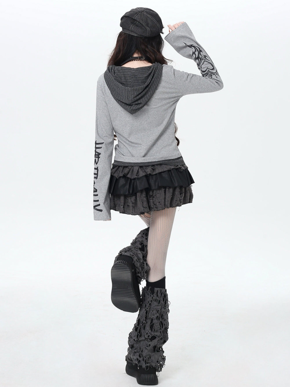 Urban Ash Cyber-Goth Layered Tops