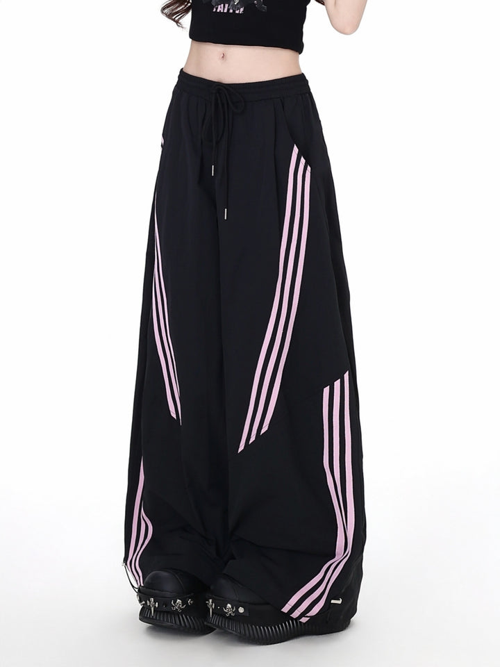 Sweet Punk Pink Striped Baggy Pants