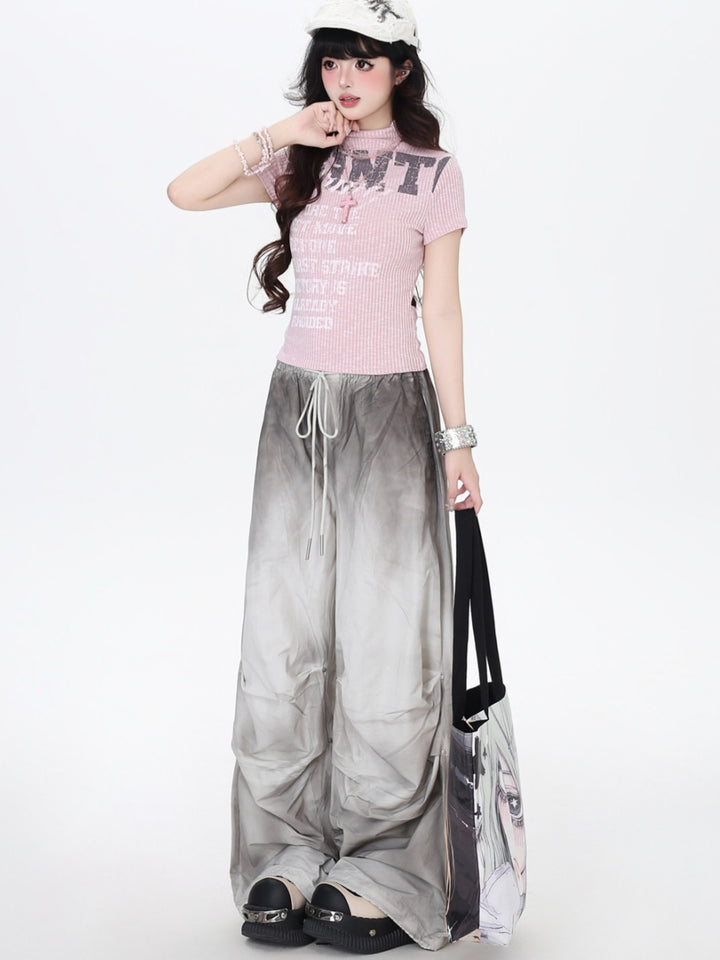 Vintage Gradient Wash Oversized Balloon Pants