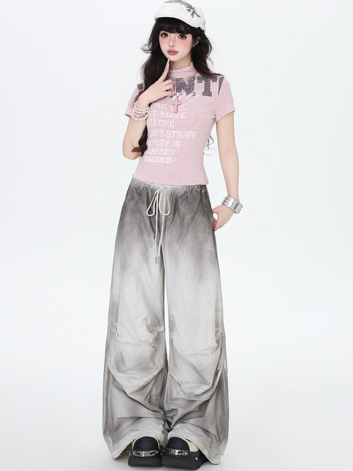Vintage Gradient Wash Oversized Balloon Pants