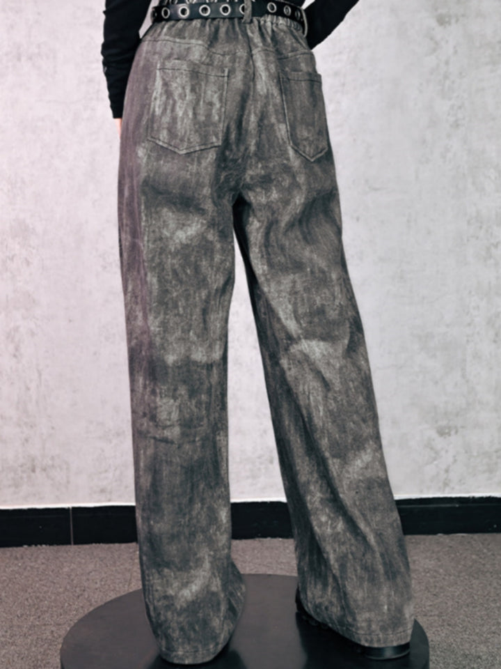 Vintage Rock Graphic Rivet Baggy Jeans