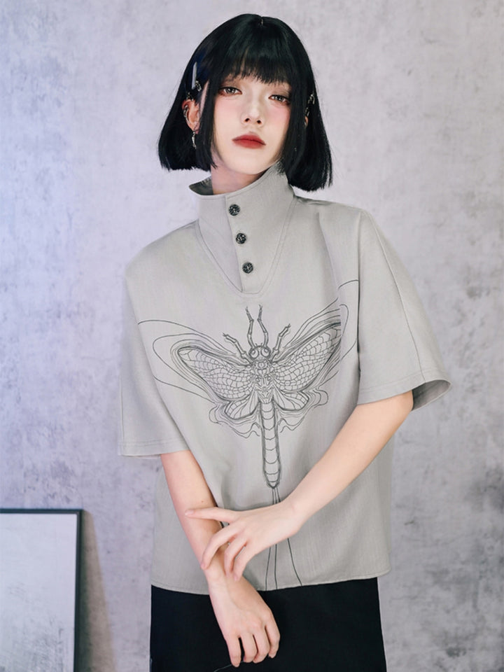 Moth Graphic Avant-Garde Tee