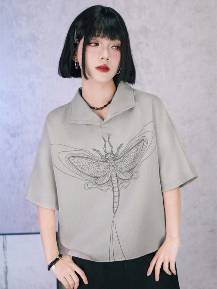 Moth Graphic Avant-Garde Tee