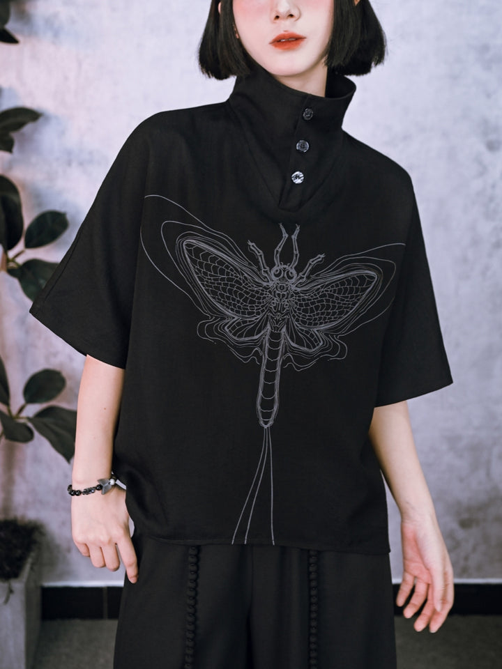 Moth Graphic Avant-Garde Tee