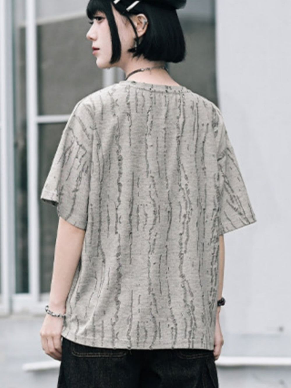 Texture Slit Occult Graphic Tee