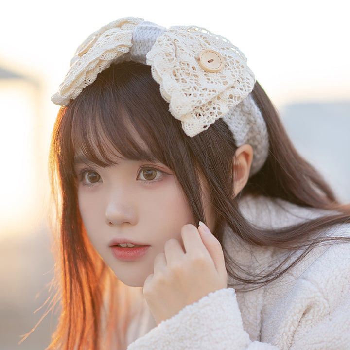 Japanese Mori Girl Knitted Lace Headband