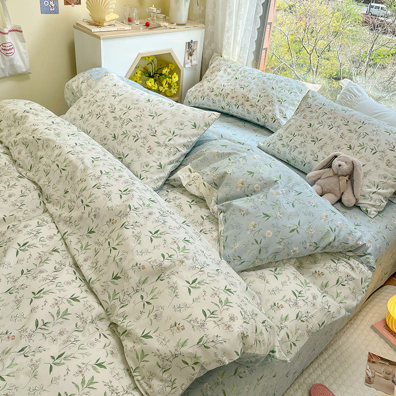 Floral Print Cotton Bedding Set