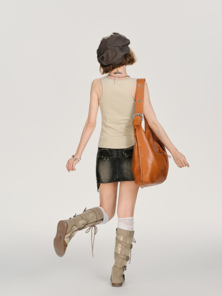 Kawaii Butterfly Print Layered Vest