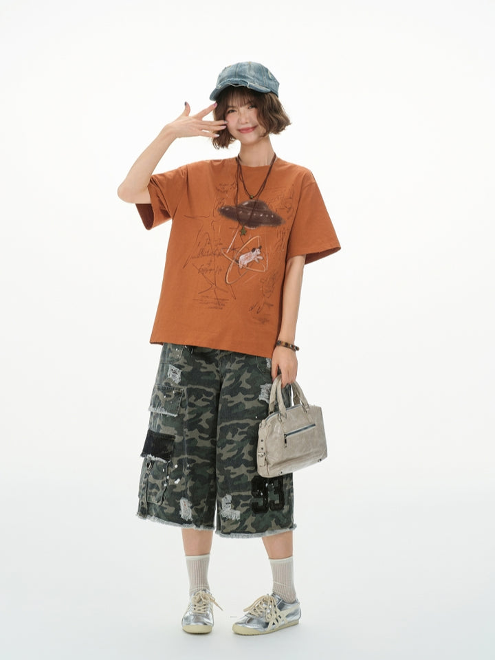 Kawaii UFO Dog T-Shirt